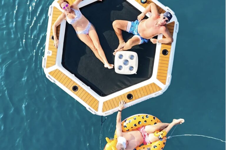 Guests on floats from Catamaran Gullwing in the BVI