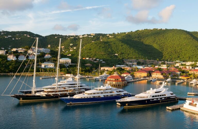 Luxury Yachts docked at Charlotte Amalie, St. Thomas, USVI