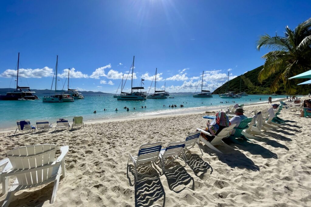 Beach at Soggy Dollar Bar in White Bay on Jost Van Dyke