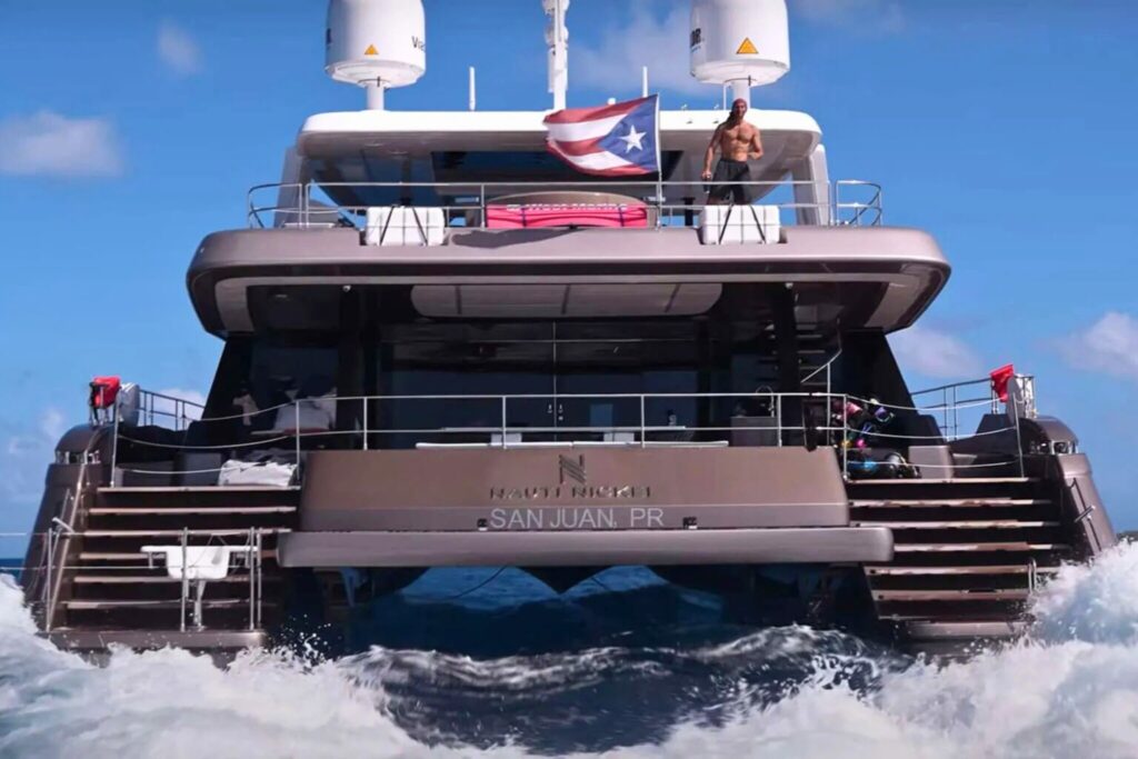 80-foot BVI power catamaran charter, NAUTI NICKEL with 39'4-foot beam.