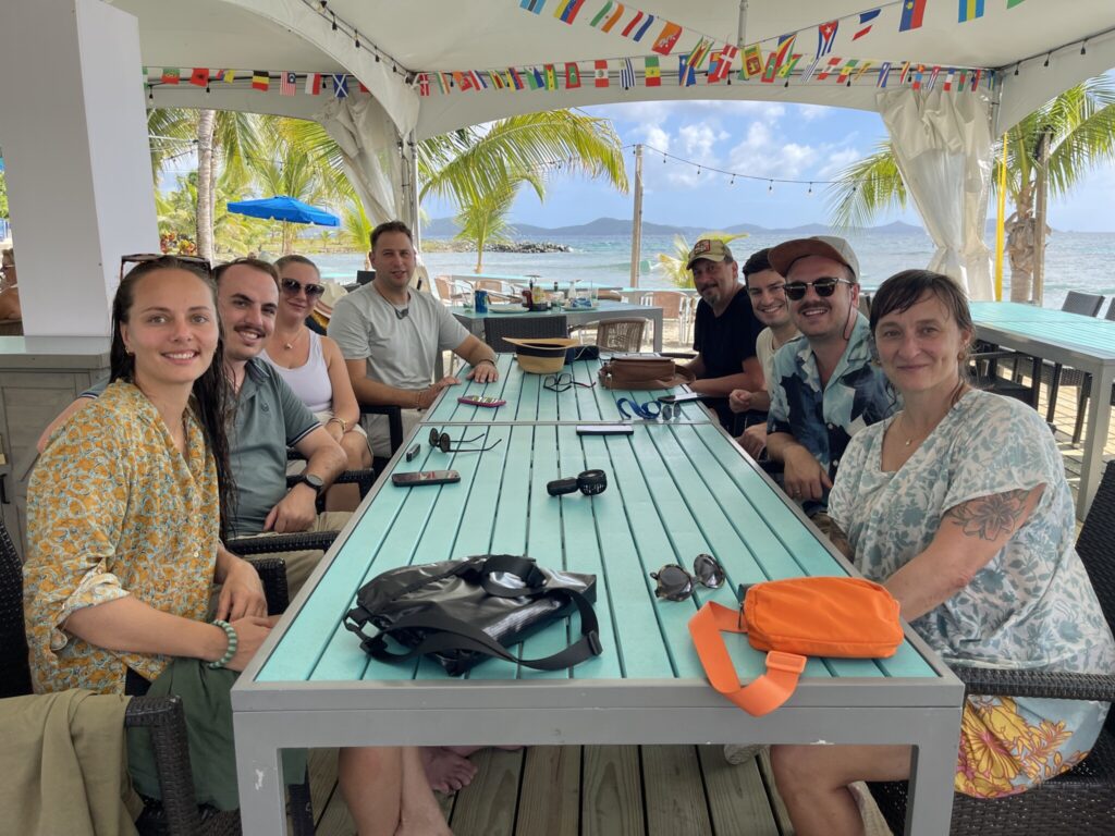 DMA and Amwax at Peg Legs in Nanny Cay, Tortola, BVI