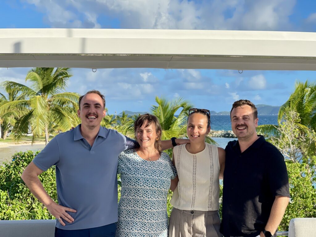Max, Jonna, Klara and Alex at the boat show in Nanny Cay, Tortola, BVI