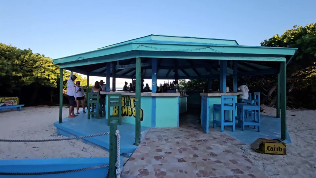 Big Bamboo beach bar at Loblolly Bay, Anegada, November 2025