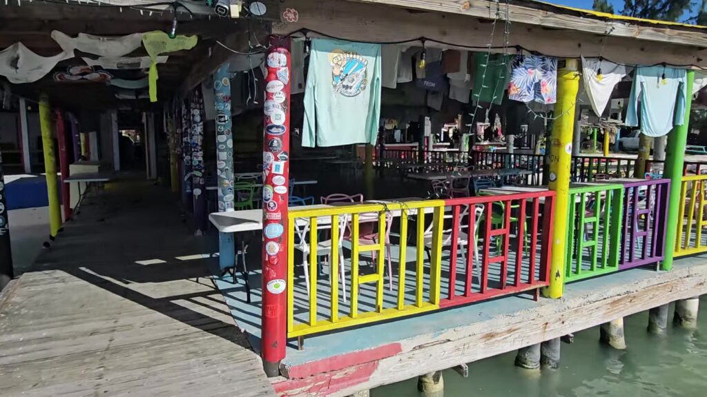 Potter's by the Sea on the pier at Setting Point, Anegada, November 2025