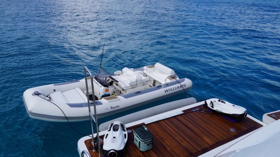 Swim platform with toys