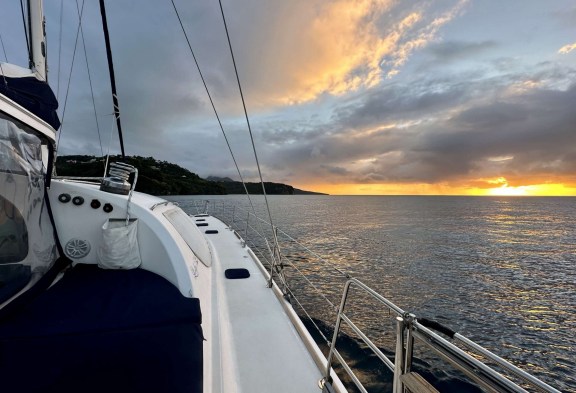 LADY MARIGOT Cruising Sunset
