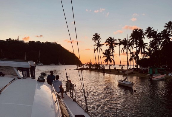 LADY MARIGOT Cruising Sunset
