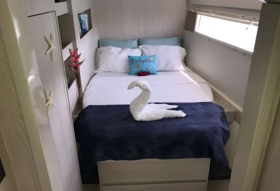 SOMEWHERE HOT Guest Queen Cabin Portside Aft