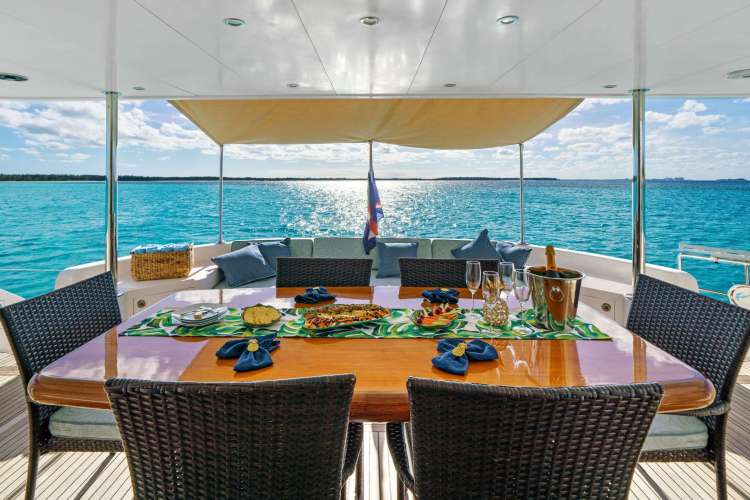 Motor Catamaran INDIGO Main Deck Aft