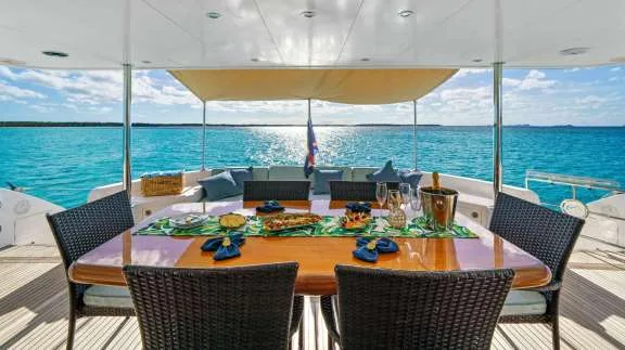Motor Catamaran INDIGO Main Deck Aft