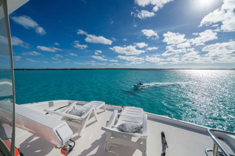 Motor Catamaran INDIGO Fly Bridge Lounge