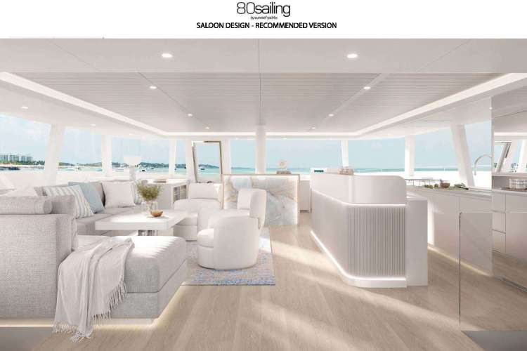 Sailing Catamaran OHANA Salon (shipyard Rendering)
