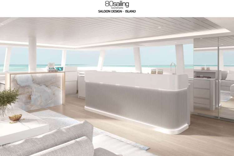Sailing Catamaran OHANA Salon (shipyard Rendering)