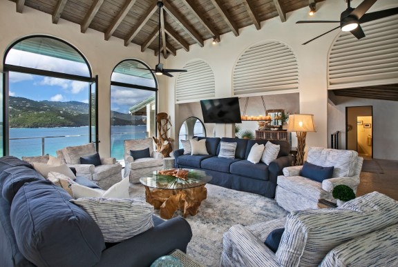 Inside Villa Ohana, Magens Bay, St. Thomas, USVI with Seaview
