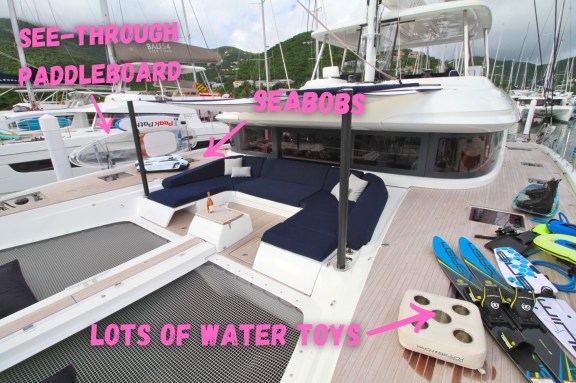 Catamaran Gullwing Foredeck and Water Toys