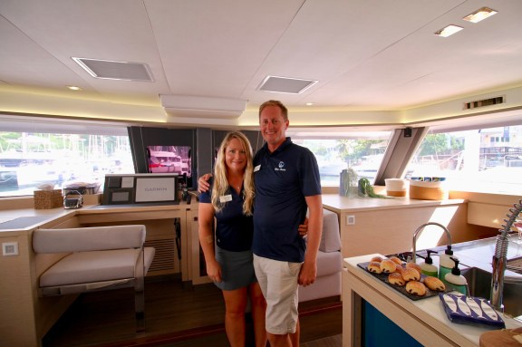Catamaran Olivia Charles Crew: Emma Clark and Tom Hemsley
