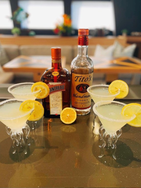 Lemon Drop Martinis onboard Catamaran Ultra