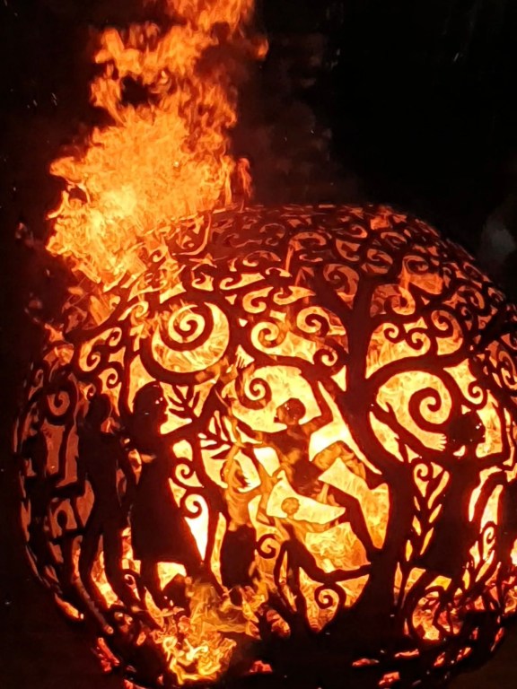 Aragorn's fireball in action at the Trellis Bay Full-Moon Party