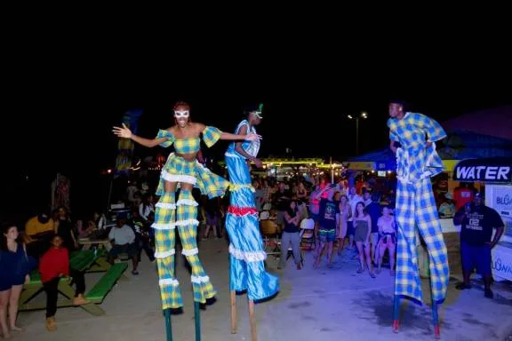Mocko Jumbies at Trellis Bay New Year Party