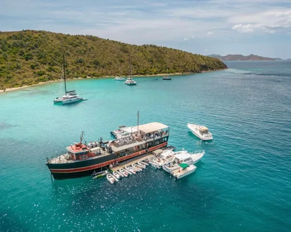 Willy T Floating Pirate Bar at Normans Island, BVI
