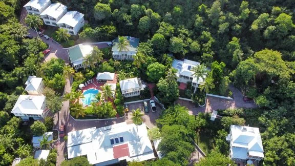 Sugar Mill Hotel, Tortola BVI, Aerial View