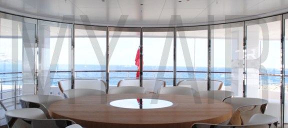 Aft Deck Dining With Glased Doors