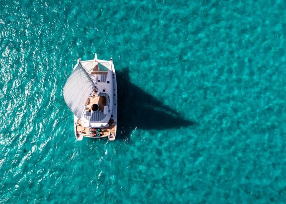 Aerial View Of The Yacht