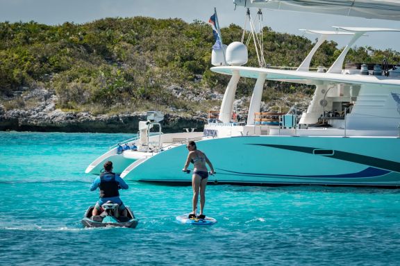 Enjoying The Water Toys - Yachting Lifestyle
