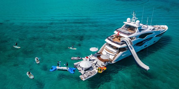 CAPTAIN MORGAN III Luxury Charter Yacht Sunseeker 131 Yacht Water Toys