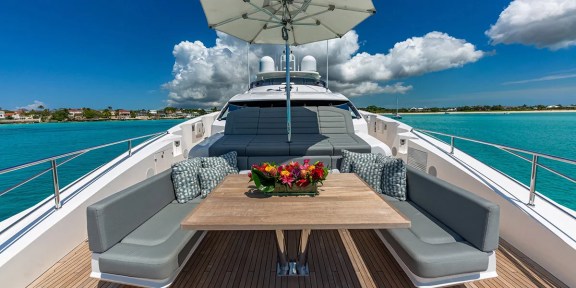 CAPTAIN MORGAN III Luxury Charter Yacht Sunseeker 131 Yacht Portuguse Deck