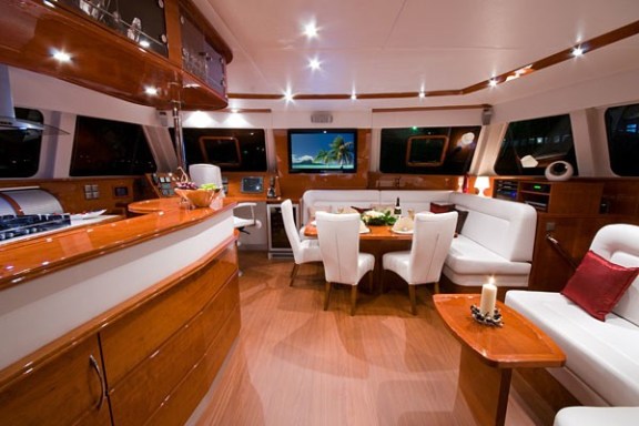 Inside Aboard Yacht CATSY