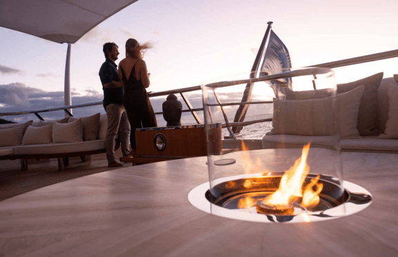 Aft Deck After Sunset