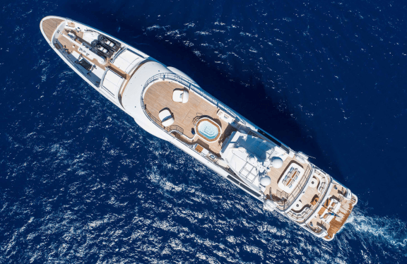 Aerial View Of The Yacht