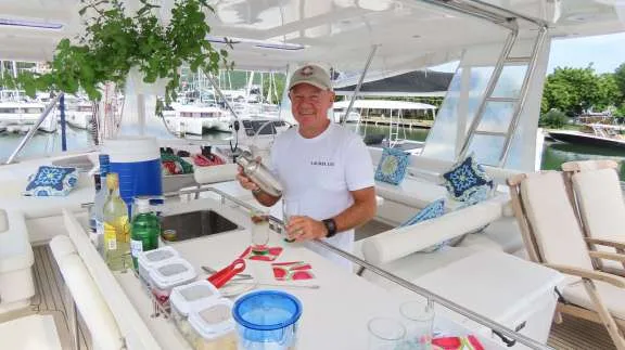 View from the flybridge looking forward