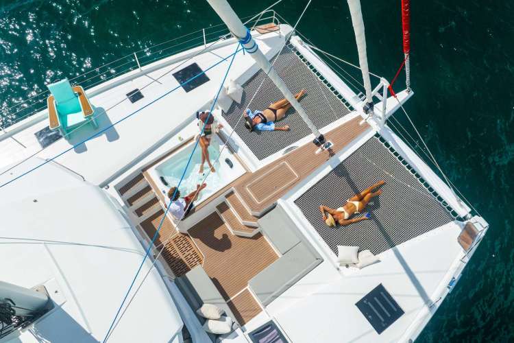 Enjoying the foredeck