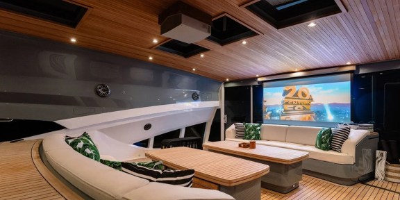 NORMA JEAN Luxury Charter Yacht Palmer Johnson PJ150 Movie Theather