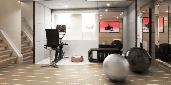 ORION Luxury Charter Yacht Hessen 50M Aluminium FDHF Beach Club and Gym Area