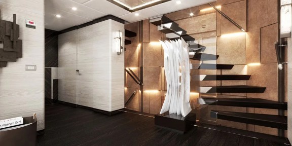 ORION Luxury Charter Yacht Hessen 50M Aluminium FDHF Elegant Foyer