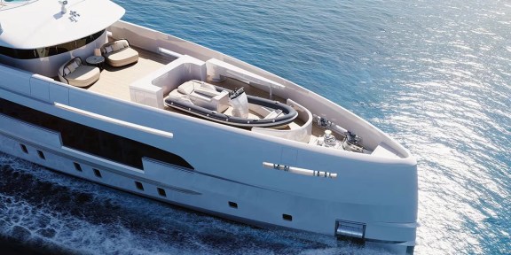 ORION Luxury Charter Yacht Hessen 50M Aluminium FDHF Bow