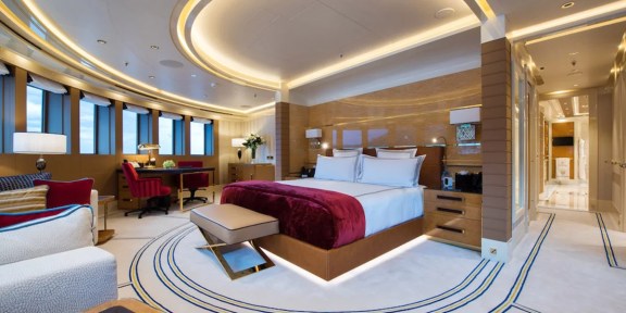QUEEN MIRI Luxury Charter Super Yacht Neorion 92M Custom Master Cabin