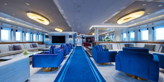 QUEEN MIRI Luxury Charter Super Yacht Neorion 92M Custom Salon