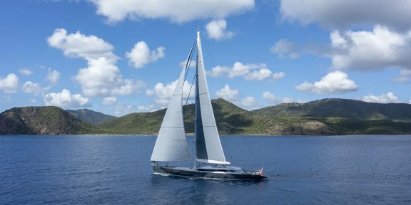 RED DRAGON Luxury Sailing Charter Alloys Yacht 51M Aerial