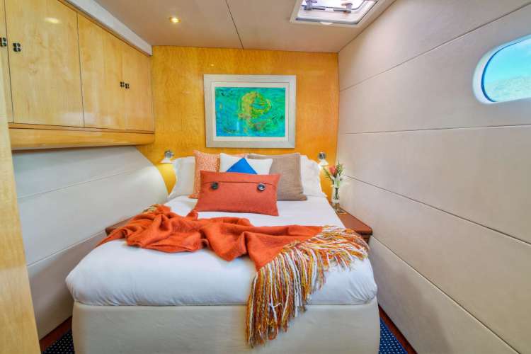 The forward queen berth guest suite