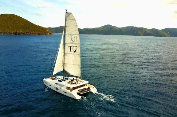 crewed catamaran TRANQUILITY sailing in the British Virgin Islands