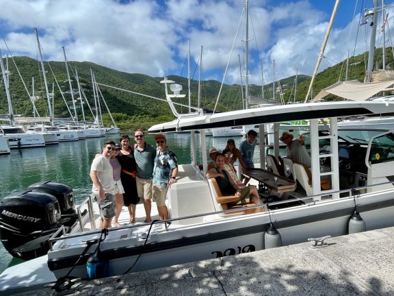 BVI water taxi with the DMA and AMWAX team