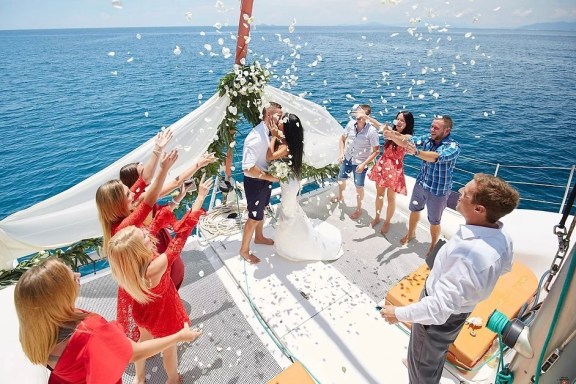 BVI catamaran wedding