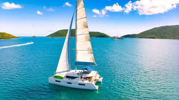 Sailing through North Sound, Virgin Gorda