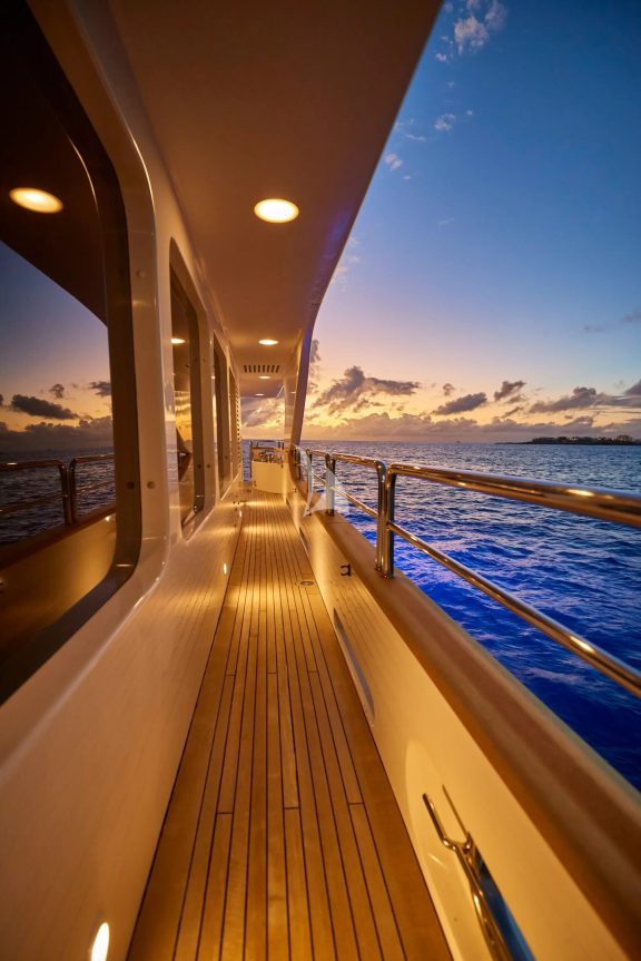 Port side deck underway