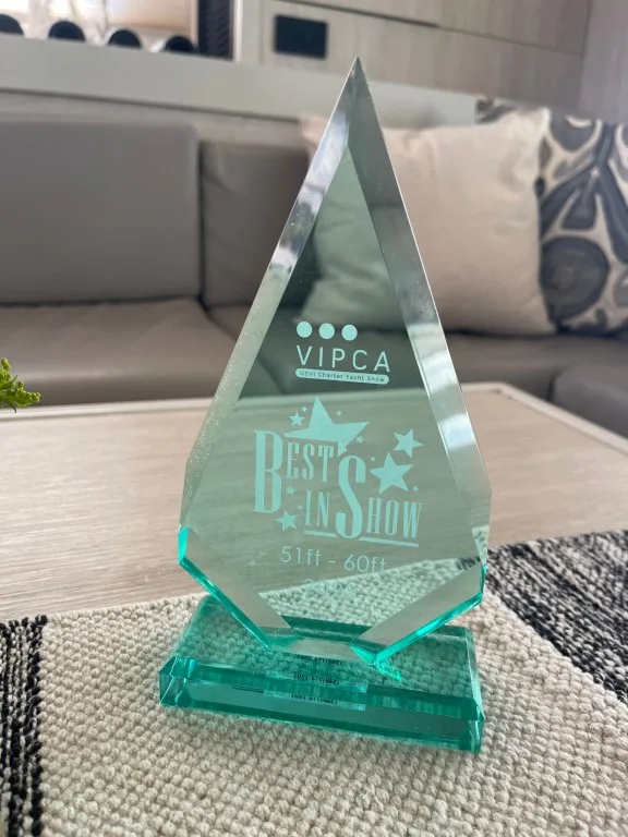 EMYSA Best in Show trophy at the VIPCA yacht show