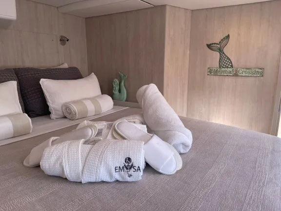 EMYSA master cabin with branded robes